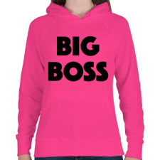 PRINTFASHION BIG BOSS - Női kapucnis pulóver - Fukszia női pulóver, kardigán