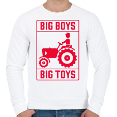 PRINTFASHION Big boys big toys - traktoros - Férfi pulóver - Fehér