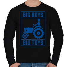 PRINTFASHION Big boys big toys - traktoros - Férfi pulóver - Fekete férfi pulóver, kardigán