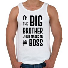 PRINTFASHION Big brother boss - Férfi atléta - Fehér atléta, trikó