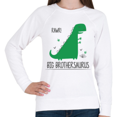 PRINTFASHION Big brothersaurus - Női pulóver - Fehér