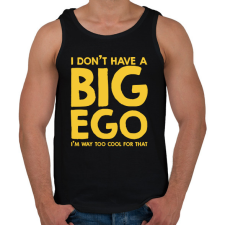 PRINTFASHION Big ego - Férfi atléta - Fekete atléta, trikó