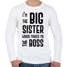 PRINTFASHION Big sister boss - Férfi hosszú ujjú póló - Fehér