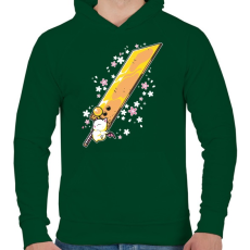 PRINTFASHION Big sword - Férfi kapucnis pulóver - Sötétzöld