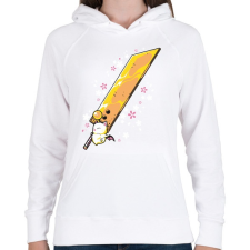 PRINTFASHION Big sword - Női kapucnis pulóver - Fehér női pulóver, kardigán