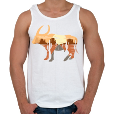 PRINTFASHION Bika - Férfi atléta - Fehér