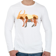 PRINTFASHION Bika - Férfi hosszú ujjú póló - Fehér férfi póló