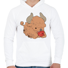 PRINTFASHION Bika - Férfi kapucnis pulóver - Fehér férfi pulóver, kardigán
