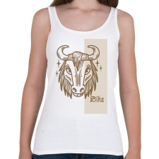 PRINTFASHION Bika horoszkóp - Női atléta - Fehér női trikó