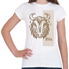 PRINTFASHION Bika horoszkóp - Női póló - Fehér