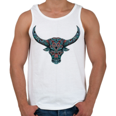 PRINTFASHION Bika koponya - Férfi atléta - Fehér