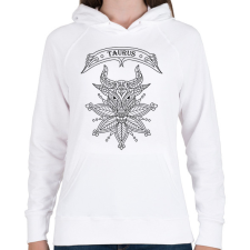 PRINTFASHION Bika - Női kapucnis pulóver - Fehér női pulóver, kardigán