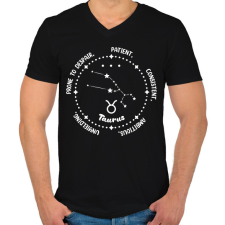 PRINTFASHION Bika tulajdonságok - Férfi V-nyakú póló - Fekete férfi póló