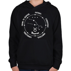 PRINTFASHION Bika tulajdonságok - Gyerek kapucnis pulóver - Fekete