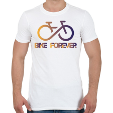 PRINTFASHION Bike forever - Férfi póló - Fehér férfi póló