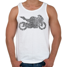 PRINTFASHION Bike in my DNA - Férfi atléta - Fehér