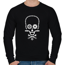 PRINTFASHION Bike Skull - Férfi pulóver - Fekete férfi pulóver, kardigán