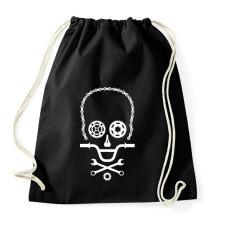 PRINTFASHION Bike Skull - Sportzsák, Tornazsák - Fekete tornazsák