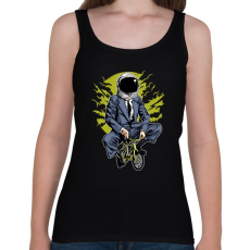 PRINTFASHION Bike To The Moon - Női atléta - Fekete