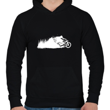 PRINTFASHION Biker Custom - Férfi kapucnis pulóver - Fekete férfi pulóver, kardigán