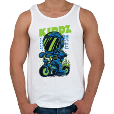 PRINTFASHION Biker kölyök - Férfi atléta - Fehér atléta, trikó