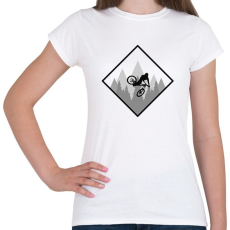 PRINTFASHION Biker Mountain - Női póló - Fehér