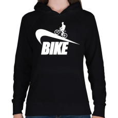 PRINTFASHION Biker - Női kapucnis pulóver - Fekete
