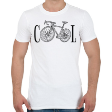 PRINTFASHION Biking is cool - Férfi póló - Fehér