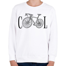 PRINTFASHION Biking is cool - Gyerek pulóver - Fehér gyerek pulóver, kardigán