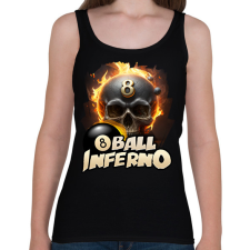 PRINTFASHION Biliárd fekete golyó - Női atléta - Fekete női trikó