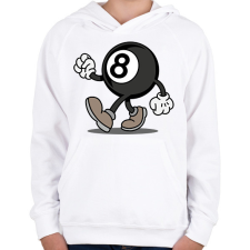 PRINTFASHION Biliárd golyó - Gyerek kapucnis pulóver - Fehér gyerek pulóver, kardigán