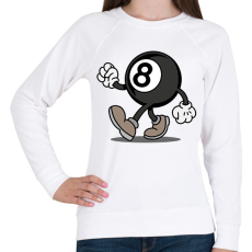 PRINTFASHION Biliárd golyó - Női pulóver - Fehér
