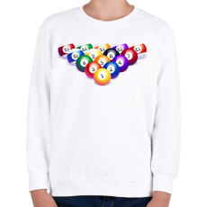 PRINTFASHION Biliárdgolyók - Gyerek pulóver - Fehér
