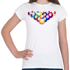 PRINTFASHION Biliárdgolyók - Női póló - Fehér