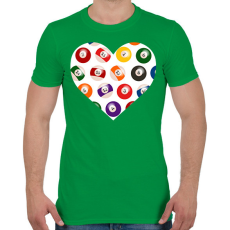 PRINTFASHION Biliárdos szív - Férfi póló - Zöld