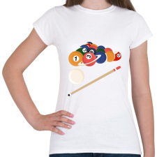 PRINTFASHION Billiárd az űrben - Női póló - Fehér női póló