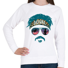 PRINTFASHION Billy a menősrác - Női pulóver - Fehér női pulóver, kardigán