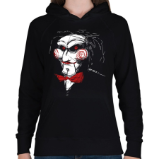 PRINTFASHION Billy the puppet - Női kapucnis pulóver - Fekete női pulóver, kardigán
