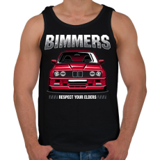 PRINTFASHION Bimmer BMW E30 - Férfi atléta - Fekete