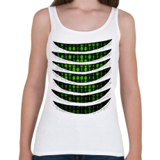 PRINTFASHION Bináris kód tépett minta - Női atléta - Fehér