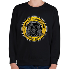 PRINTFASHION Biohazard maszk - Gyerek pulóver - Fekete gyerek pulóver, kardigán