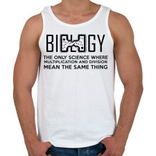 PRINTFASHION BIOLOGY - Férfi atléta - Fehér atléta, trikó