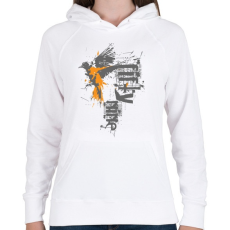PRINTFASHION birdi59-01.png - Női kapucnis pulóver - Fehér