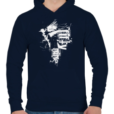 PRINTFASHION birdi59-02-01 - Férfi kapucnis pulóver - Sötétkék