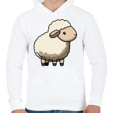 PRINTFASHION Birka - Férfi kapucnis pulóver - Fehér férfi pulóver, kardigán