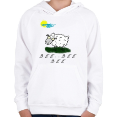 PRINTFASHION Birkásminta - Gyerek kapucnis pulóver - Fehér