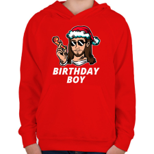 PRINTFASHION BIRTHDAY BOY - Gyerek kapucnis pulóver - Piros gyerek pulóver, kardigán
