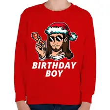 PRINTFASHION BIRTHDAY BOY - Gyerek pulóver - Piros gyerek pulóver, kardigán