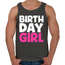 PRINTFASHION Birthdaygirl - Férfi atléta - Sötétszürke atléta, trikó