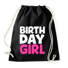 PRINTFASHION Birthdaygirl - Sportzsák, Tornazsák - Fekete tornazsák